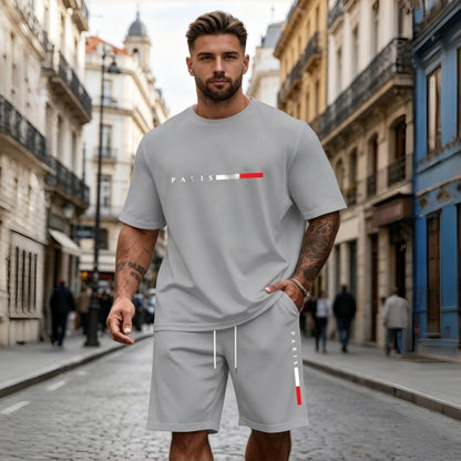 🔥👌【S-5XL】Férfi kétrészes nyári sportruházat szett: Ideális mindennapi viseletre és otthoni lazításra✅Utánvétes fizetés