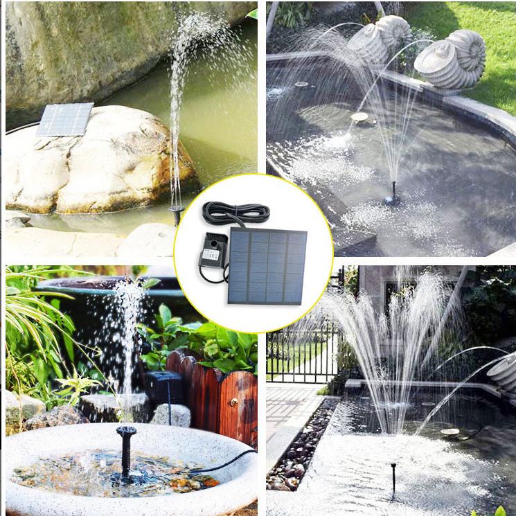 💧🌿☀️ Napelemes kerti tó szökőkút – több fúvókával, áram nélkül