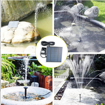 💧🌿☀️ Napelemes kerti tó szökőkút – több fúvókával, áram nélkül