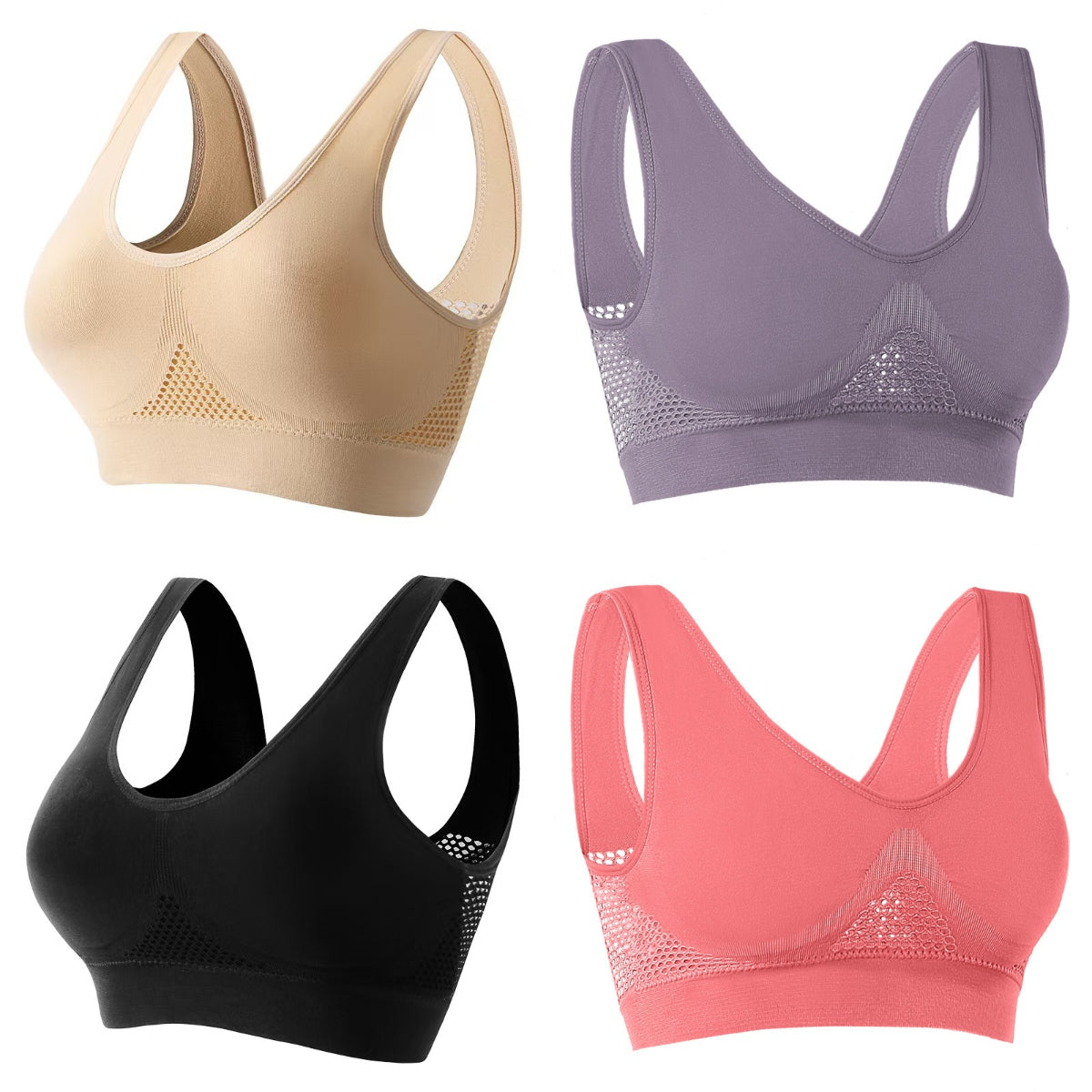 🥰【Pack of 4】B lélegző és hűvös lélegző pulóverek méretben mari❤️【40-120KG】.