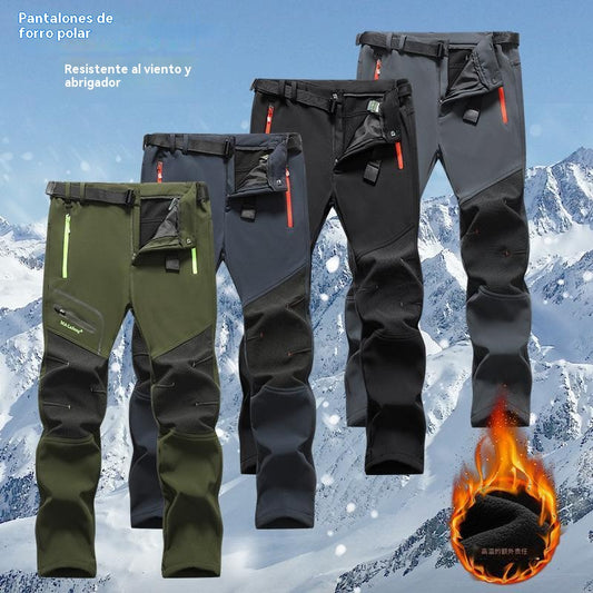 [S-5XL]  Nuevos pantalones casuales impermeables y cálidos para hombre, otoño e invierno 2025
