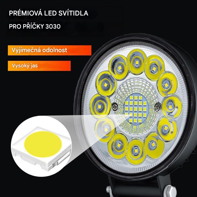 🚨【Kupte 1 a získejte 1 zdarma】2 kusy za 610 Kč💡99W kulaté LED světlomety pro upravené vozy, pomocné světlomety pro terénní vozidla