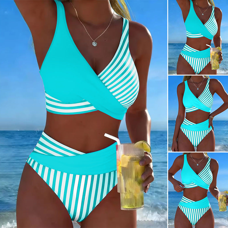 🏖️【40-100kg】🤩 Új mintás fürdőruha szett, gyorsan száradó és légáteresztő anyag, testhezálló és stílusos