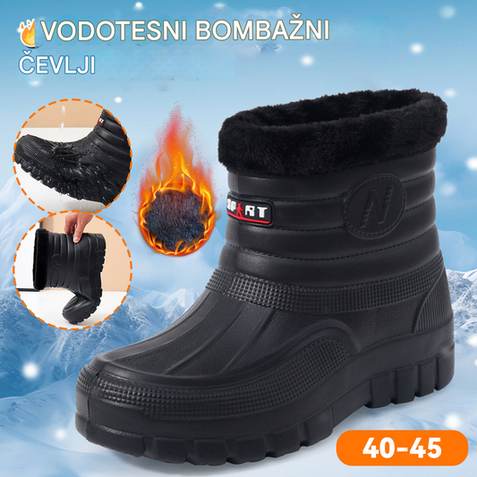 ♥️♥️【40-45】Moški topli, vodoodporni škornji za na prostem s flis podlogo, trpežni, vodni in snežni škornji, do gležnja ali čez gleženj.