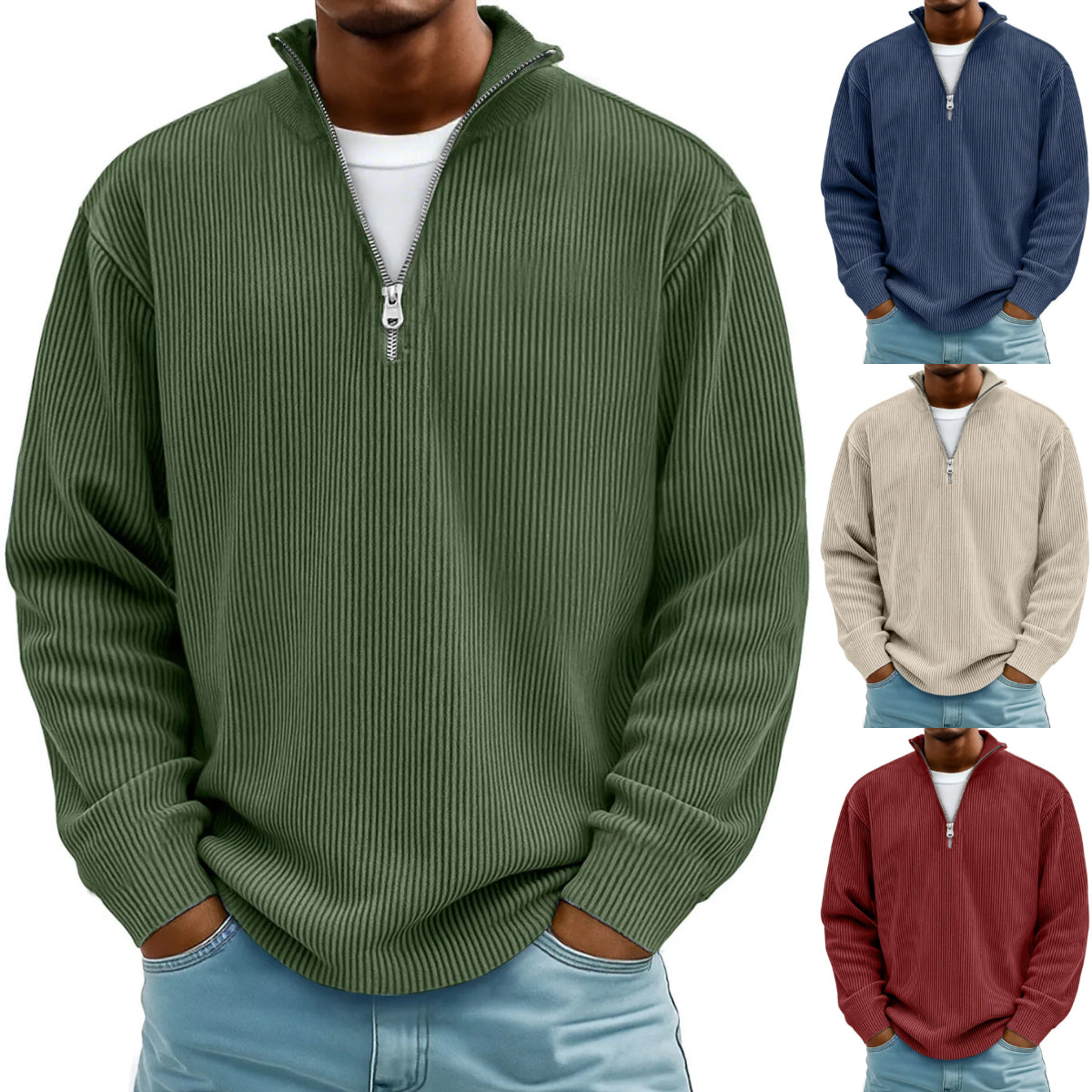 🔥【S-5XL】2025 Jesień/Zima Nowa męska bluza ze stójką