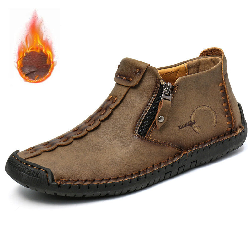 Oferta por tiempo limitado 🥾 Botas Dr. Martens para hombre, piel auténtica hecha a mano (tallas 38-48), con forro de felpa y cremallera: cálidas, cómodas y elegantes.