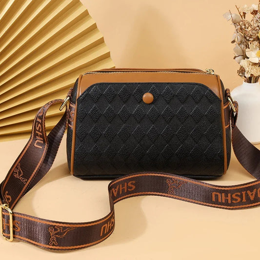 👜👜Színes blokkbőr crossbody táska
