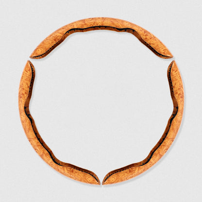 🔥【45% OFF】【1 db 3 darabos készlet】Csúszásgátló fa szemcsés autókormányburkolat
