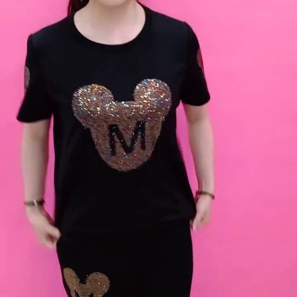 💥 Felső + Nadrág 💥 Női rövid ujjú felső és nadrág szett【M-4XL】