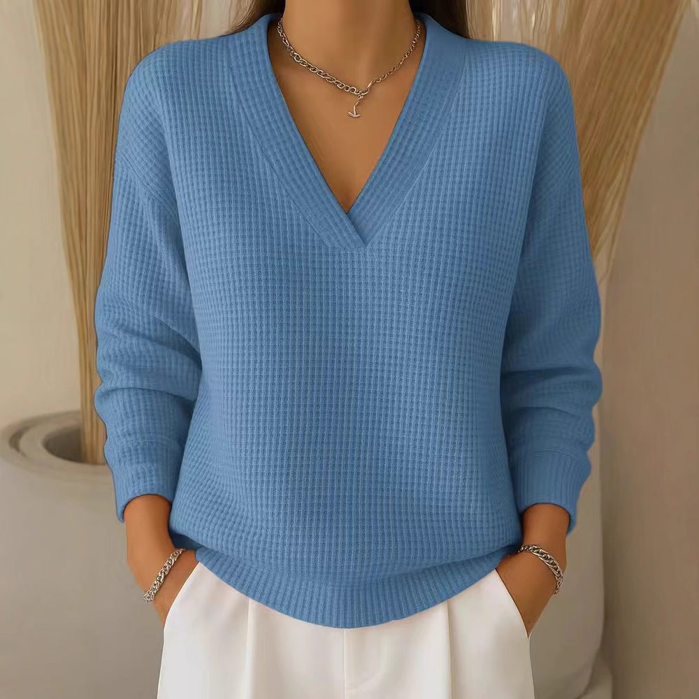 🔥【S-3XL】Elegancka i wygodna damska bluzka z dekoltem w serek