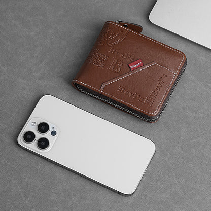 🔥🔥【Kup 1, otrzymaj 1 gratis】Nowy i stylowy męski portfel w stylu retro, zapinany na zamek.