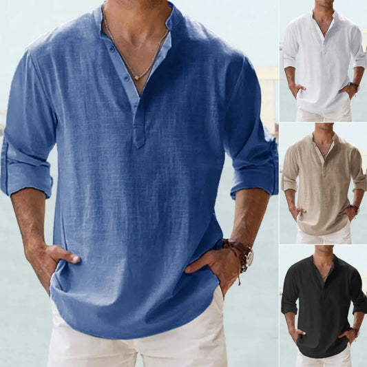 👕😍Poslední den – 50% sleva!【S–5XL】Pánská letní košile z kvalitní bavlny a lnu, prodyšná a pohodlná
