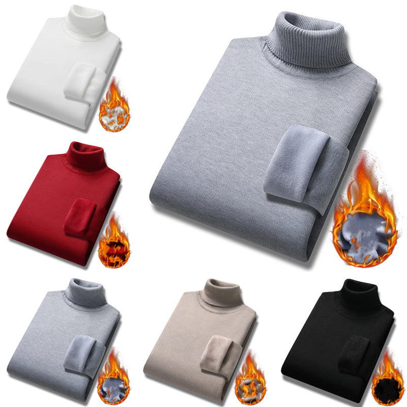 🔥【M-4XL】🔥 Nowy, lekki, luksusowy męski sweter z golfem z kaszmiru, swobodny, biznesowy sweter