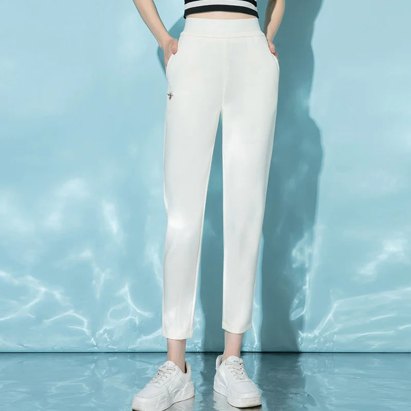 💘【S-4XL】Magas derekú alkalmi háremnadrág