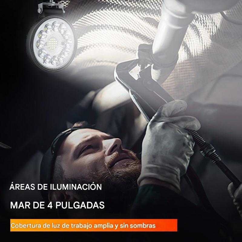 💡🚨【Compra 1 y llévate 1 gratis】2 piezas por 34 euros Faros LED redondos de 99 W para coches modificados, faros auxiliares para vehículos todoterreno