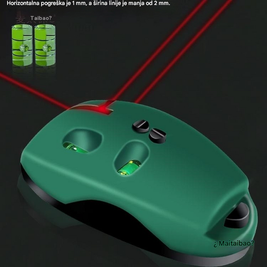 📐【Popust ograničenog trajanja】🧲 🔴 2-u-1 laserska libela pod pravim kutom – brze, precizne linije bez krede