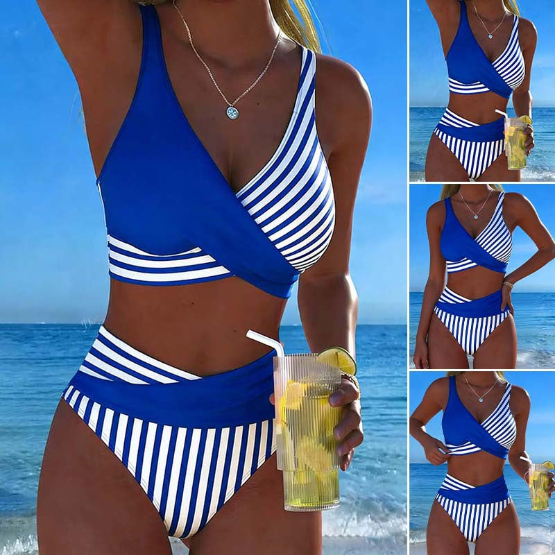 🏖️【40-100kg】🤩 Új mintás fürdőruha szett, gyorsan száradó és légáteresztő anyag, testhezálló és stílusos