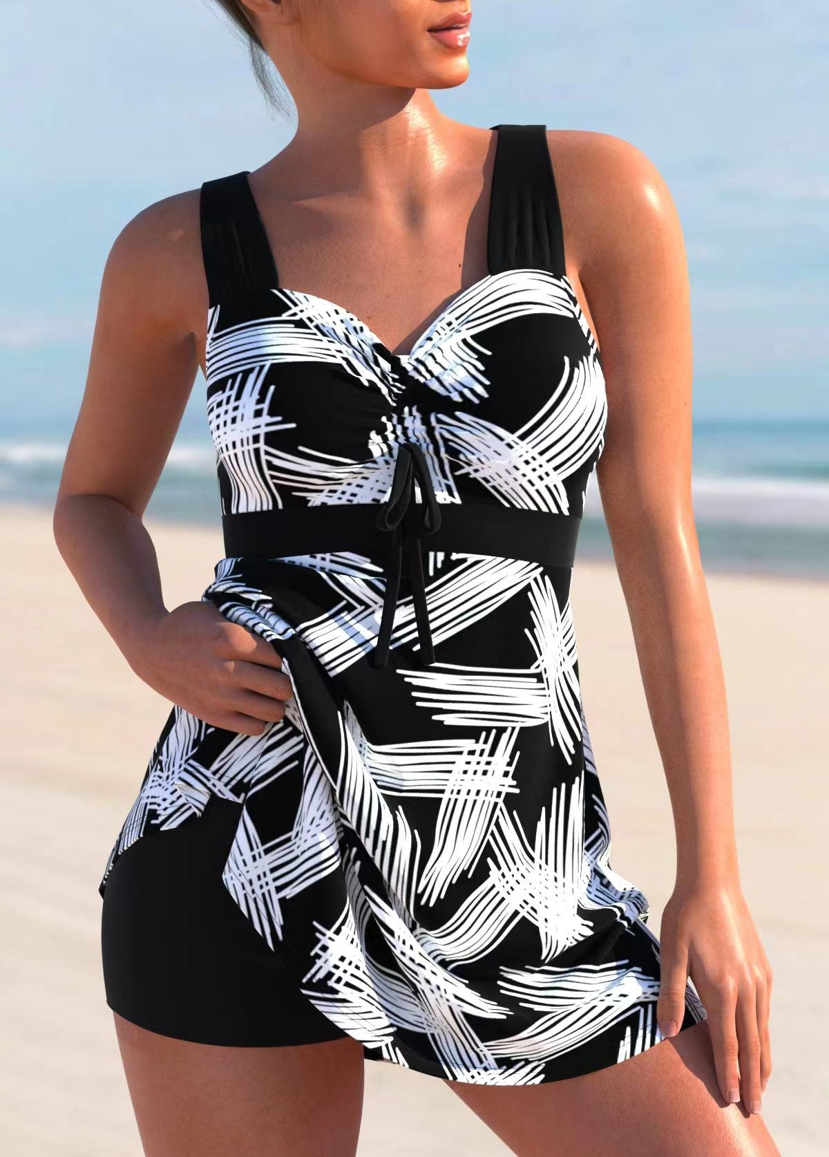 【50%OFF】🩱🏖️【S-4XL】2025-es új, nyomott női fürdőruha
