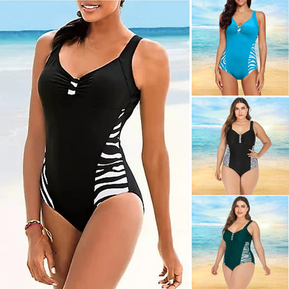 🏖️🩱【S-5XL】2026 fekete csíkos egyrészes fürdőruha