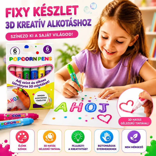 🎁【Vásárolj 1-et, kapsz 1-t ingyen】3D nyomtatótoll gyerekeknek: Popcorn stílusú buborékrajz (DIY)