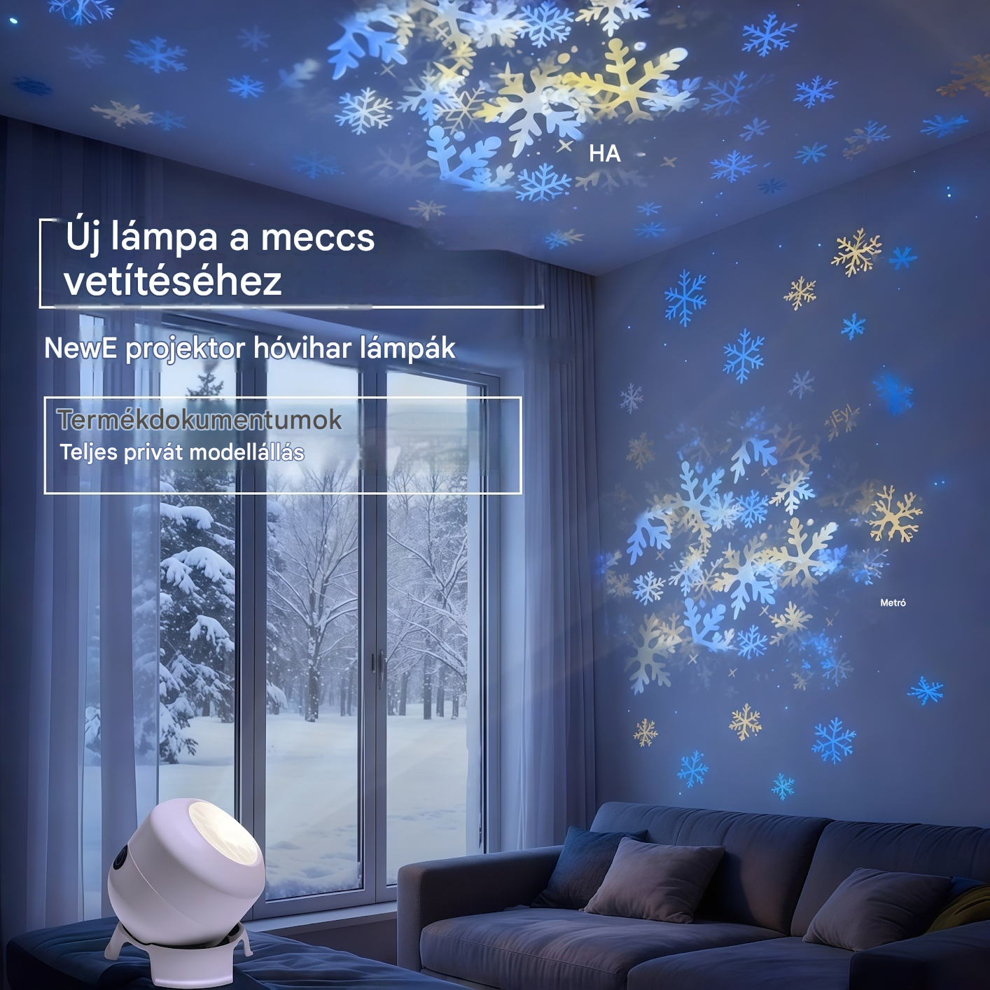 【50% KEDVEZMÉNY ma】Dinamikus forgó LED projektor