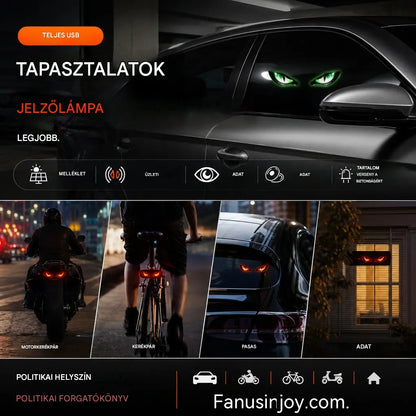 🚗👀 Napelemes LED autós figyelmeztető lámpa | Ragadd meg a figyelmet és fokozd a vezetési biztonságot – Vezeték nélküli, automatikus érzékeléssel és univerzális alkalmazással ✨