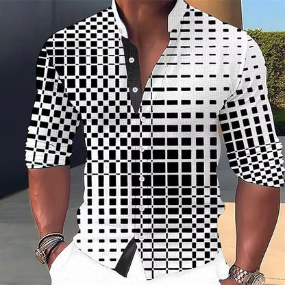 🔥👔【S-6XL】Pamut nyomott férfi ing