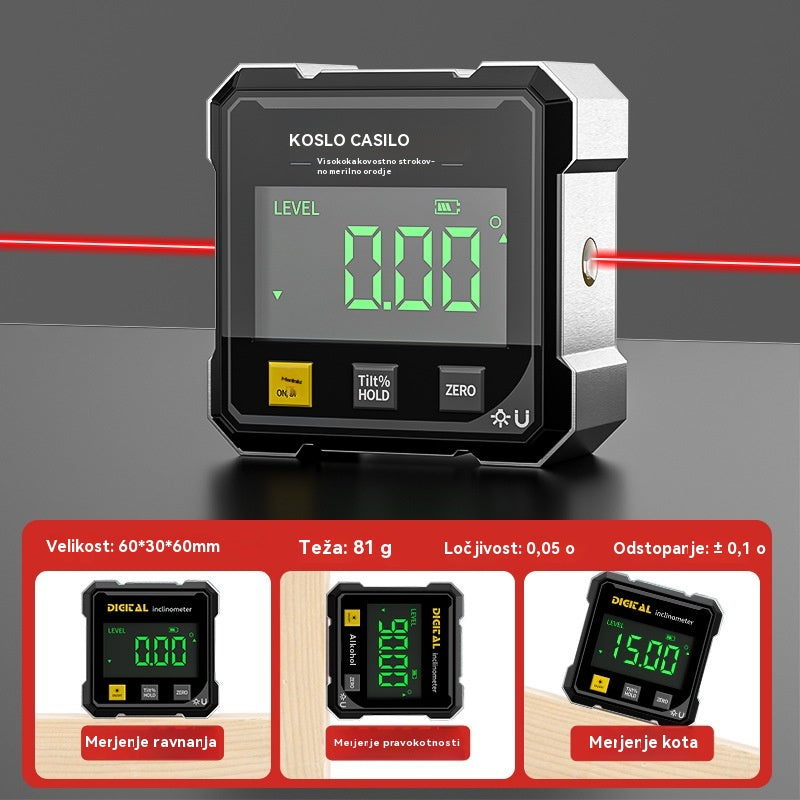 【📢📢Najnižja cena za omejen čas!!! 💥】Štiristranski magnetni, dvostranski elektronski laserski nivelir