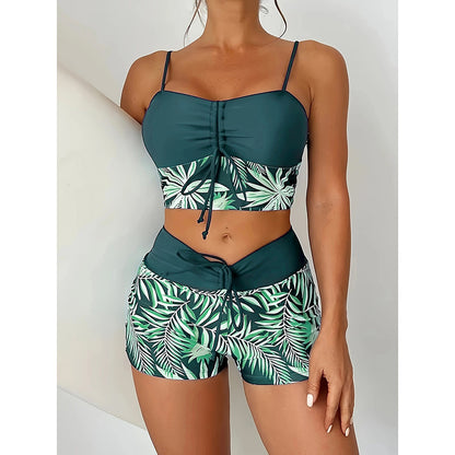 🏊‍👙【40KG-100KG】🌴 Elegáns, plus size mintás fürdőruha