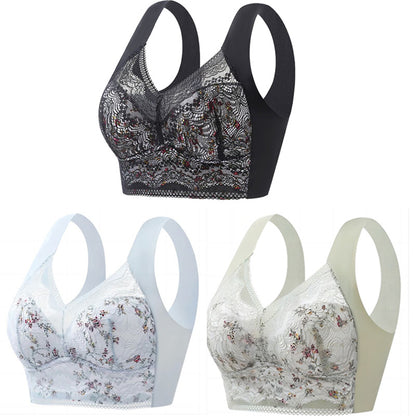 🔥【3-os csomag】 [40kg-100kg]💕🎁Nagy méretű Ice Silk varrat nélküli, légáteresztő, állítható melltartó