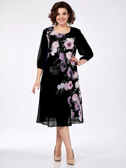 🌸 50% kedvezmény 💥💕【S-5XL】Elegáns virágmintás tavaszi sifon ruha 2026🌷