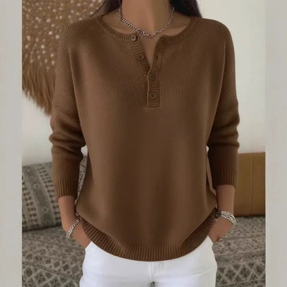 🌷【S-3XL】Női egyszerkeszű V-faszkú pulóver, laza és casual stílusú