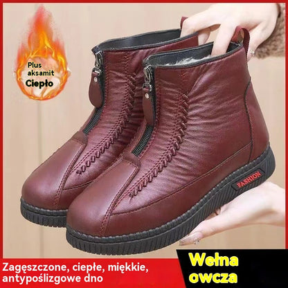 ✨【35-41】Włoskie, ręcznie robione damskie botki, z prawdziwej skóry, miękka podeszwa, wodoodporne i antypoślizgowe