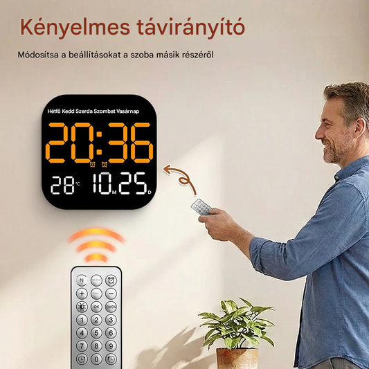 🛏️ Digitális óra otthonra és irodába – gyengéd ébresztés, búcsút mondhatsz a zavaró ébresztőknek! Állítható fényerő, csendes működés éjszaka. Hőmérséklet kijelzés is. Megbízható társ a mindennapokban. 🌙