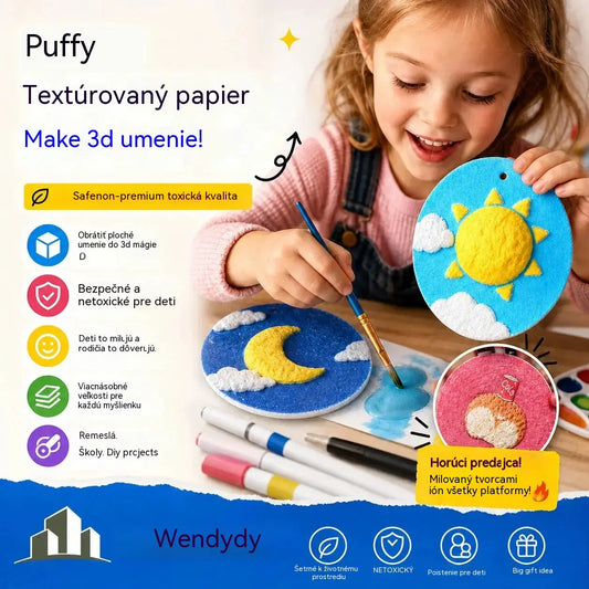 🎄Különleges meglepetés ajánlat! 🔮Mesterítsd el a rajzolás varázsát! 👩‍🎨Habszivacs texturált rajzpapír🎁