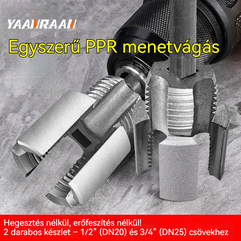 🔩 Egyszerű PPR menetvágás – hegesztés nélkül, erőfeszítés nélkül! 【2 darabos készlet – 1/2” (DN20) és 3/4” (DN25) csövekhez】