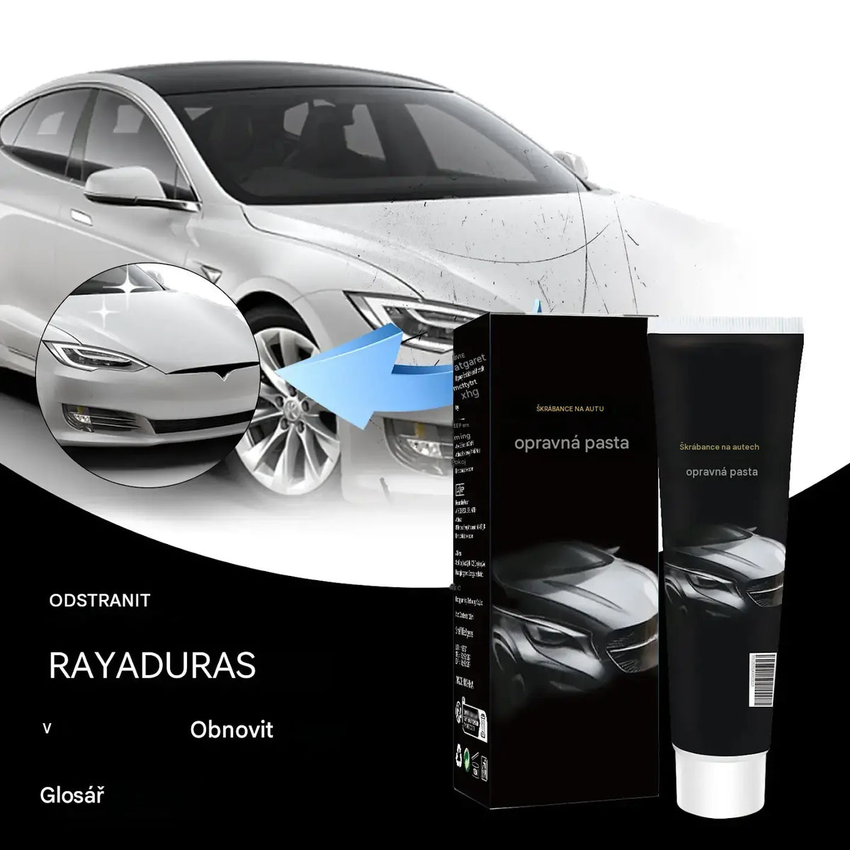 🔥Kupte 1 a druhý získejte zdarma🔥🚗💨Pasta na opravu škrábanců na autě – oprava škrábanců v laku, leštění a renovace