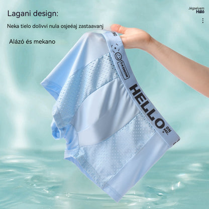 🔥【6 db】Férfi Air Mesh jégselyem boxer, rugalmas, kényelmes és légáteresztő