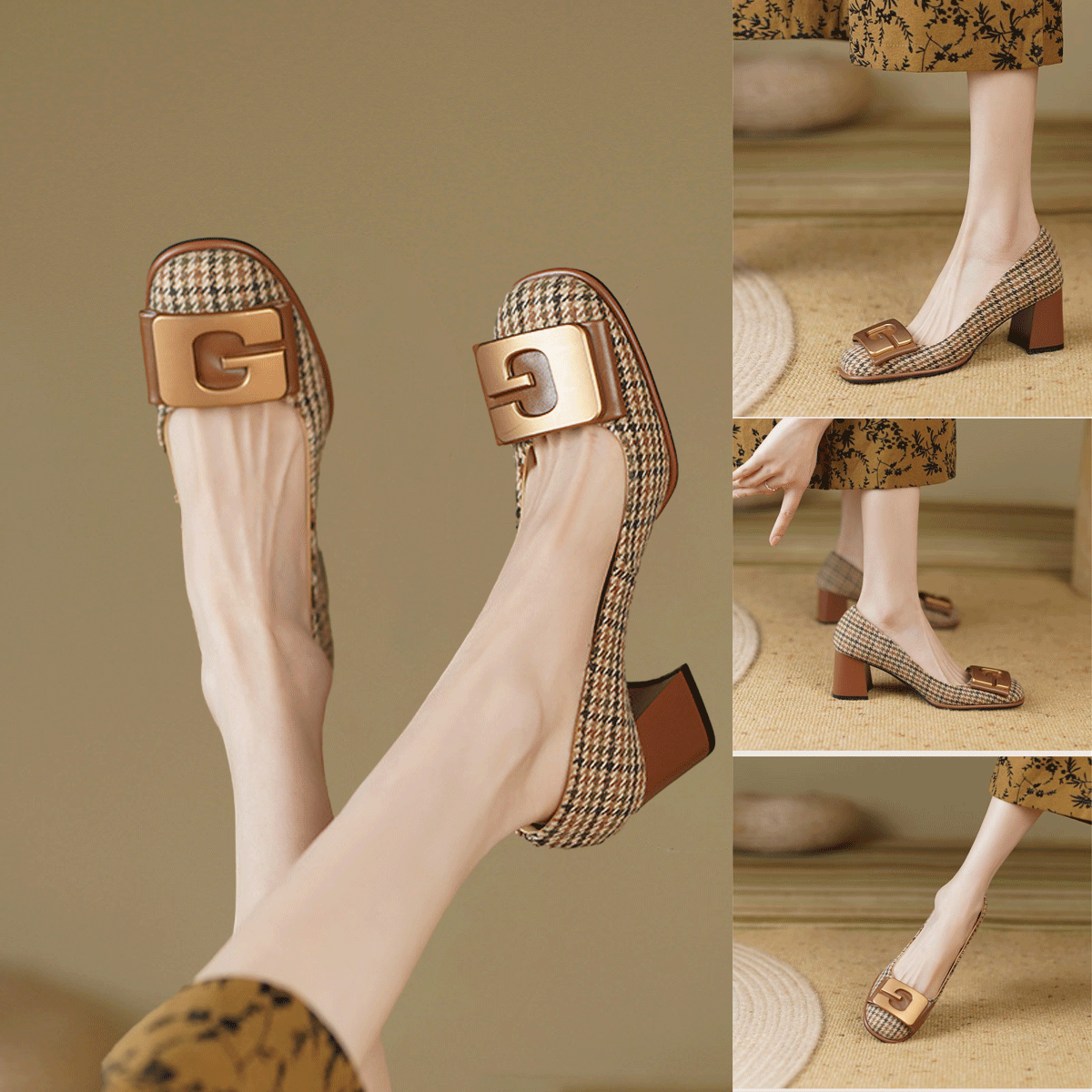【34-41】👠👩‍ 2025, retro luxusní vysoké podpatky, módní a všestranné