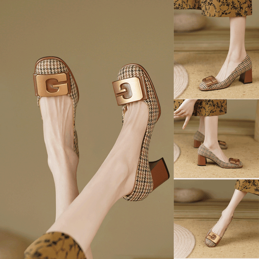 【34-41】👠👩‍ 2025, retro luxusní vysoké podpatky, módní a všestranné