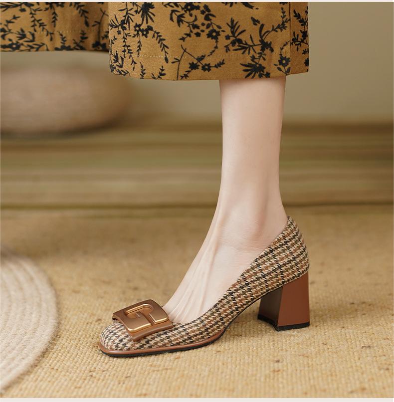 【34-41】👠👩‍ 2025, retro luxusní vysoké podpatky, módní a všestranné