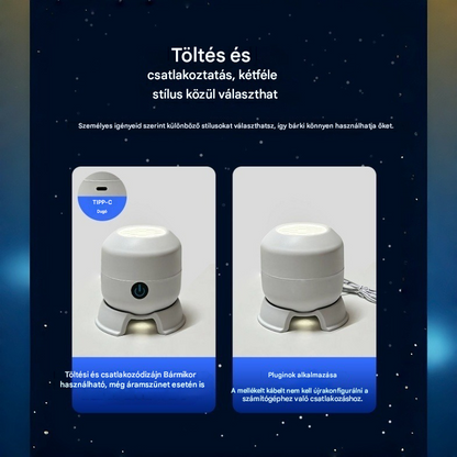 【50% KEDVEZMÉNY ma】Dinamikus forgó LED projektor