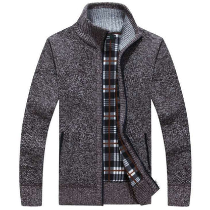 🔥【M-4XL】Férfi bő pulóver, magas gallérú cipzáras dzseki❤️【45-105 kg】