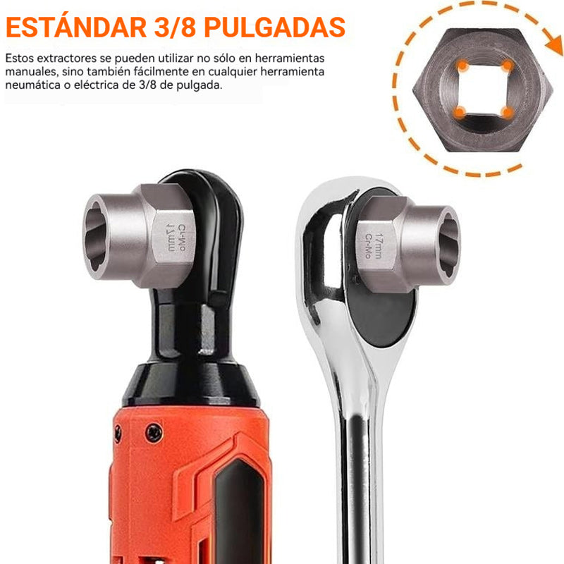 🔥Oferta por tiempo limitado🔥Juego de extractores de tuercas de 14 piezas, un kit de herramientas para quitar tornillos y tuercas rotos