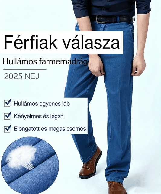 👖👖 2026-ös új férfi nagy méretű, magas derekú farmernadrág
