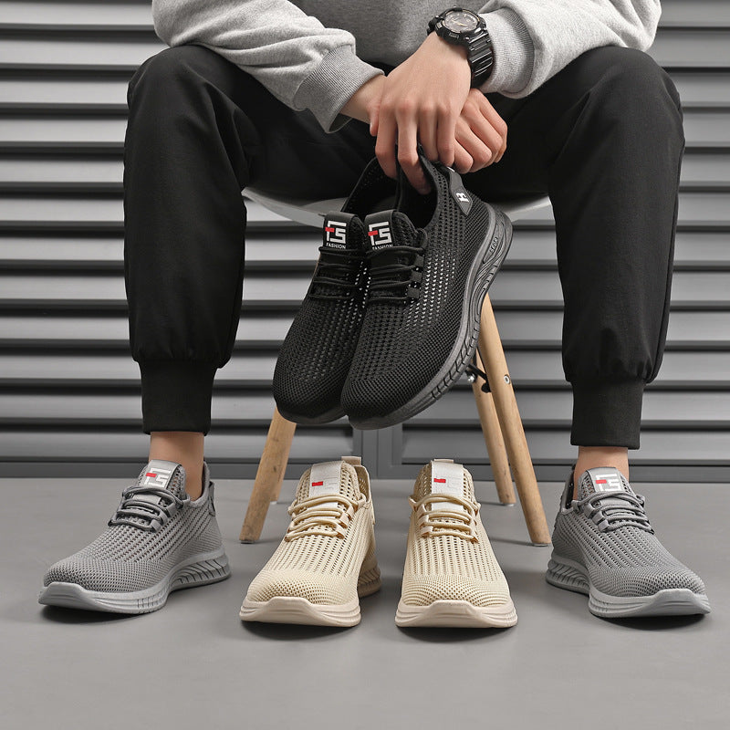 🔥【39-44】👟Kényelmes és légáteresztő hálós, csúszásmentes, divatos alkalmi férfi cipő
