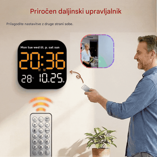 🕰️🛏️ 40 % popusta za omejen čas! Digitalna ura za dom in pisarno: zbudite se nežno in pozabite na nadležne alarme! Nastavljiva svetlost, tiho delovanje ponoči. Prikazuje tudi temperaturo. Zanesljiv spremljevalec za vaše vsakdanje življenje. 🌙