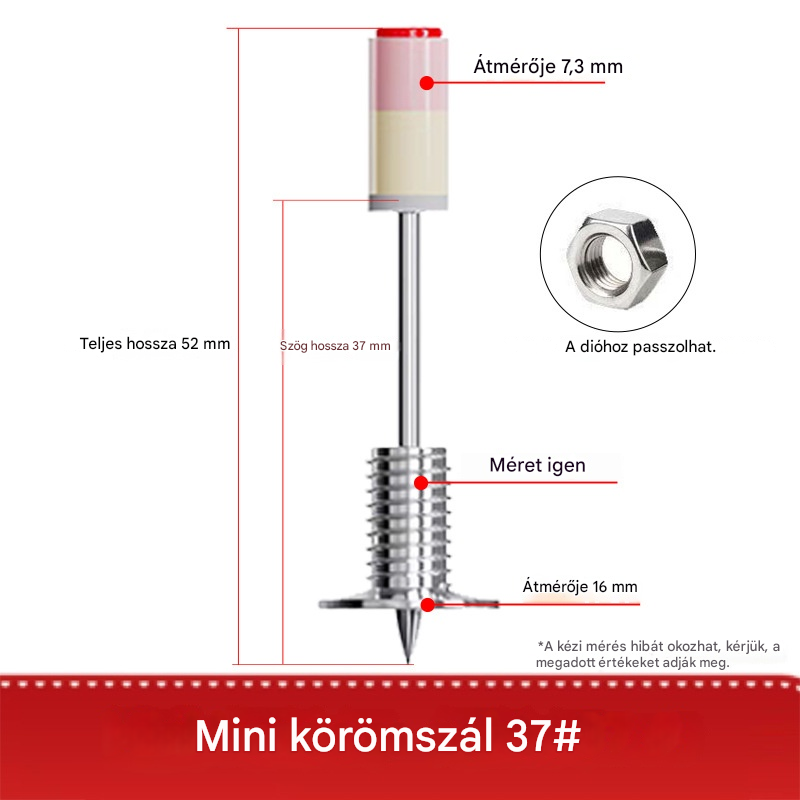 【50 db】Új mini M8 menetes csap kiszerelő anyával