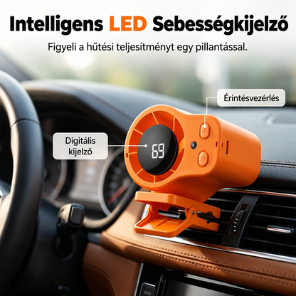 🌀 Kézhasználat nélküli ventilátor LED kijelzővel, beépített csipesszel és 199 állítható szinttel