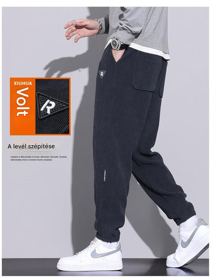 🔥【50% KEDVEZMÉNY】🔥【M-5XL】🖤Új téli nadrág férfiaknak, plusz bársony és vastag kordbársony, meleg és lezser férfi nadrág